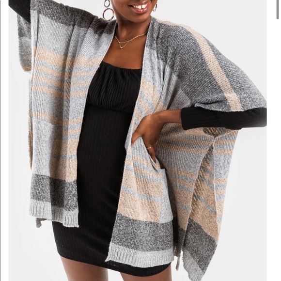 Striped Ribbed Kimono - Picture 4 of 4